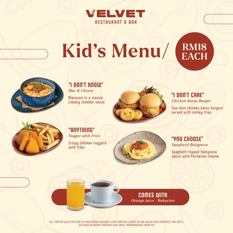 Velvet Kids Meal