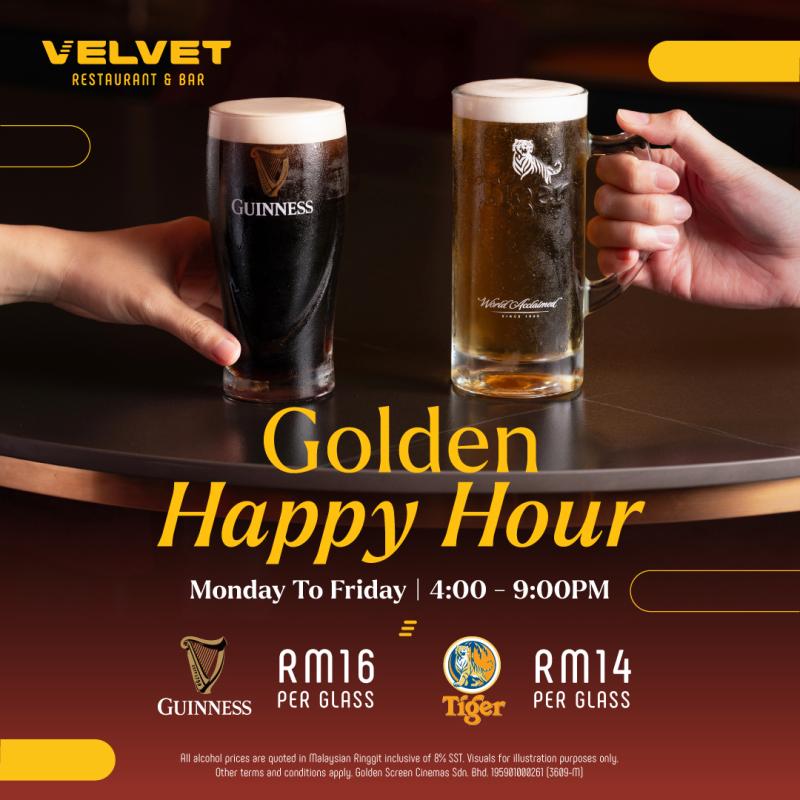 Velvet Restaurant & Bar Golden Happy Hour