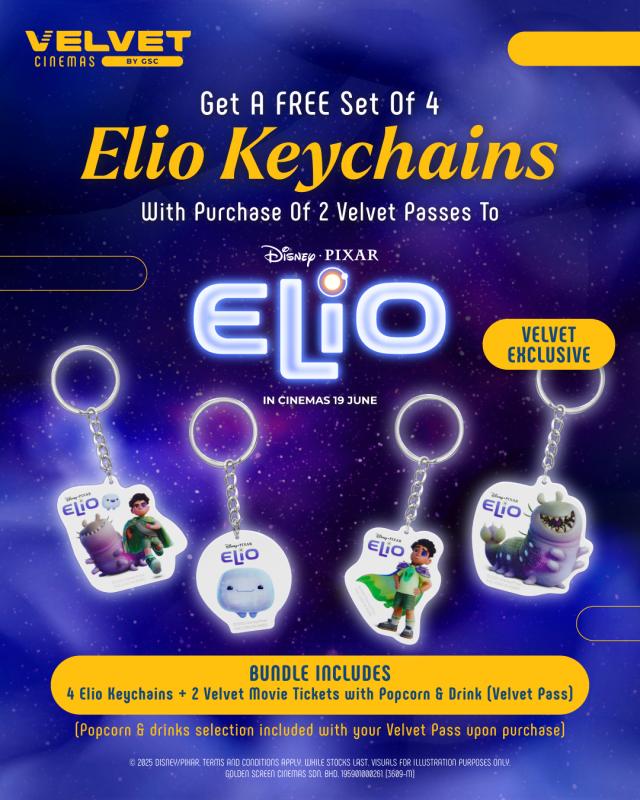 Elio Velvet BO promo Elio keychain redemption