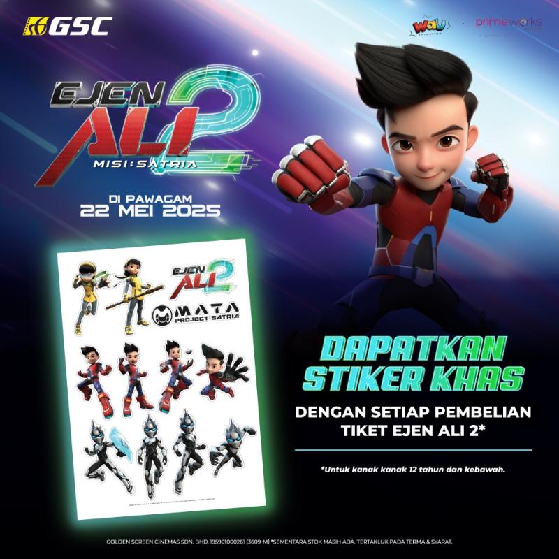 Get a Ejen Ali The Movie 2 Exclusive Sticker