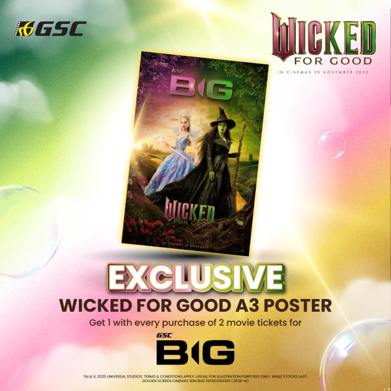 Wicked For Good: BIG Promo – A3 Poster Redemption