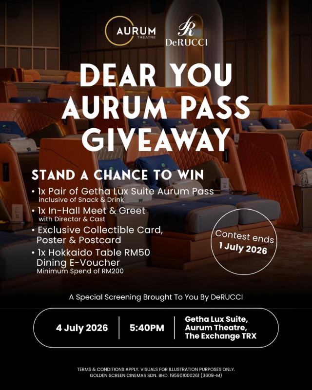 Dear You Aurum Pass Giveaway, Brought To You By DeRUCCI