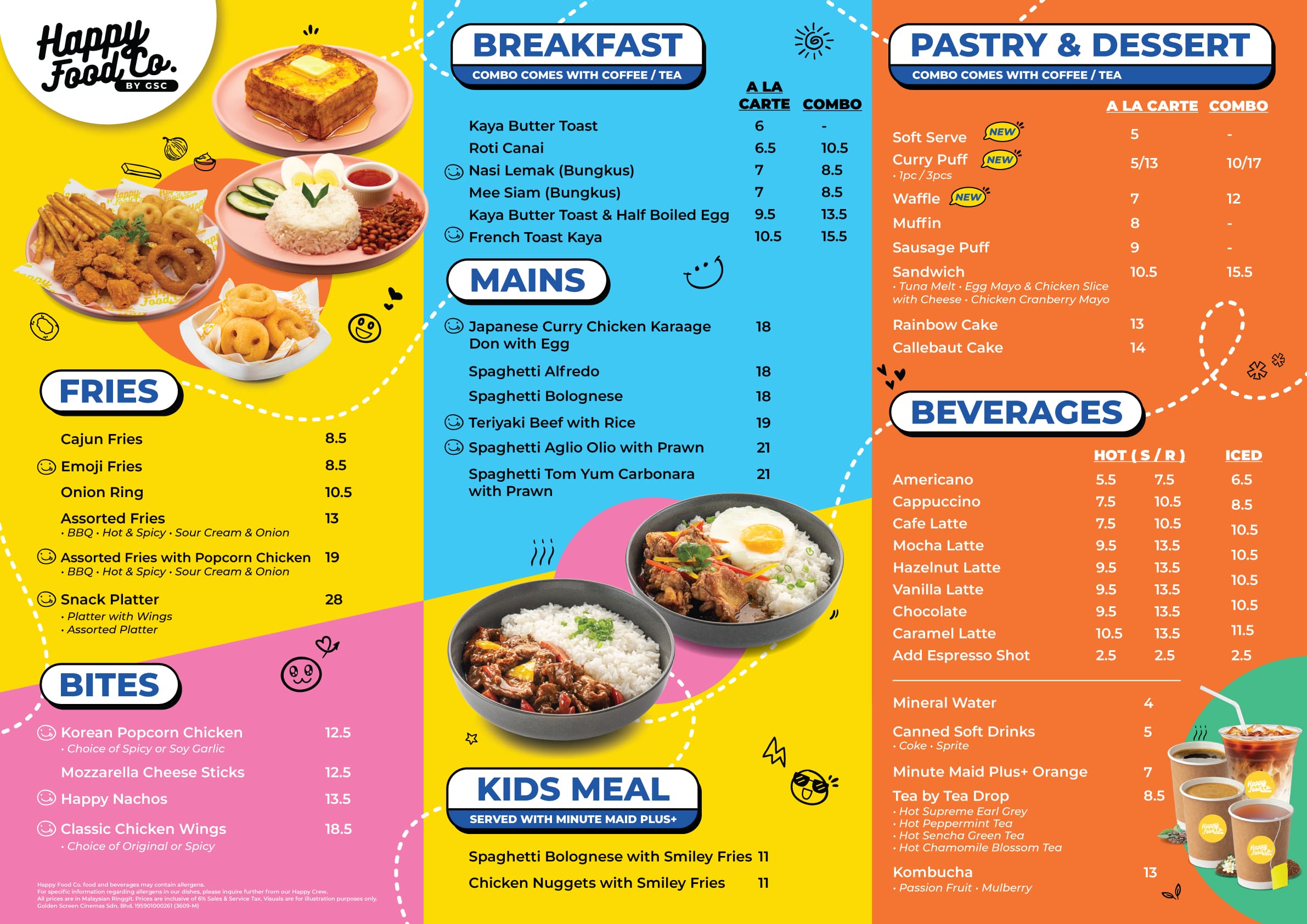 HFC Menu